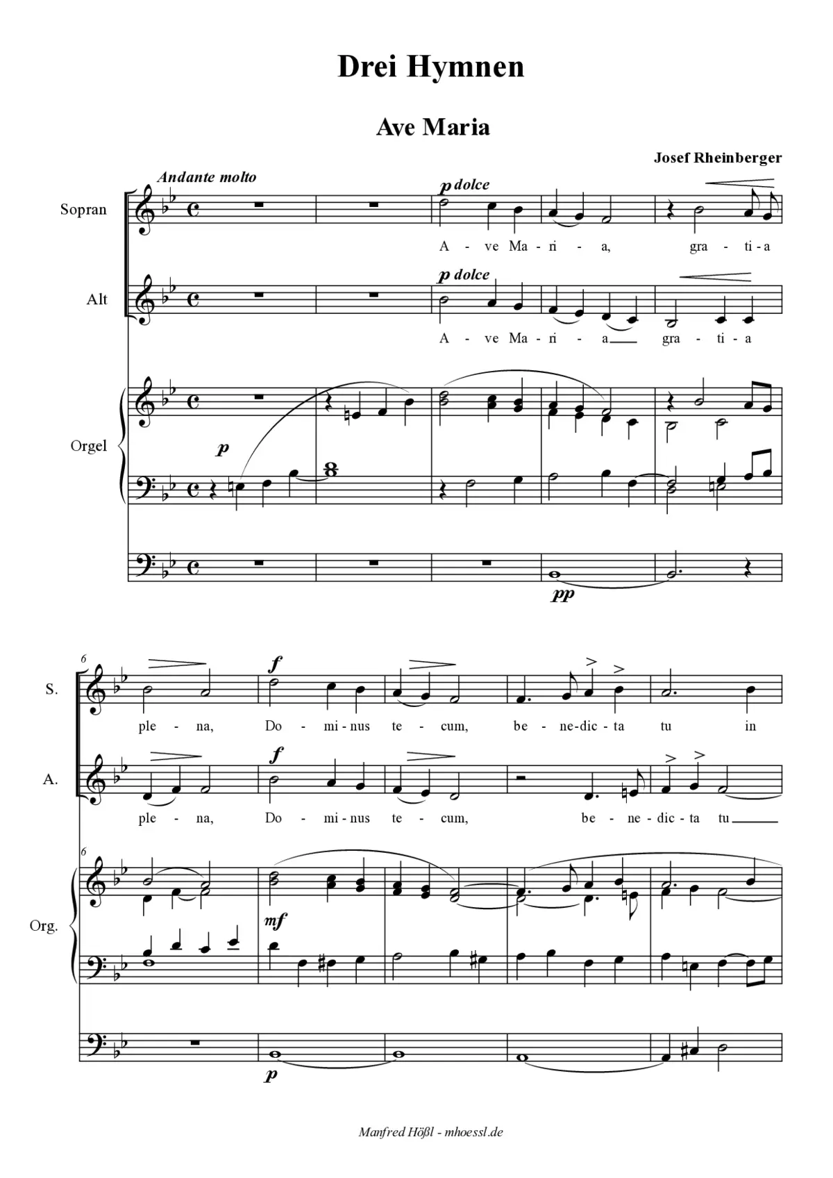 Carmina sacra, WoO 7 - Page 1