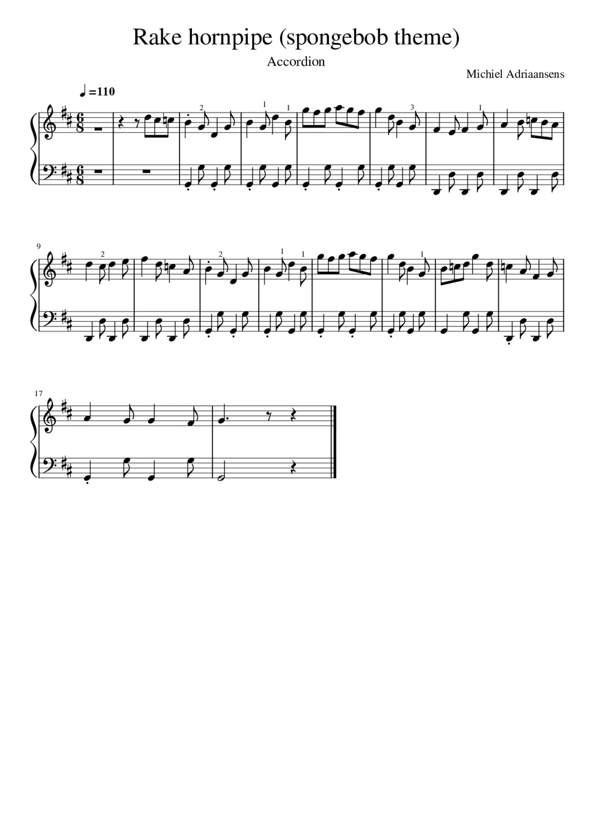 Rake hornpipe - Page 1