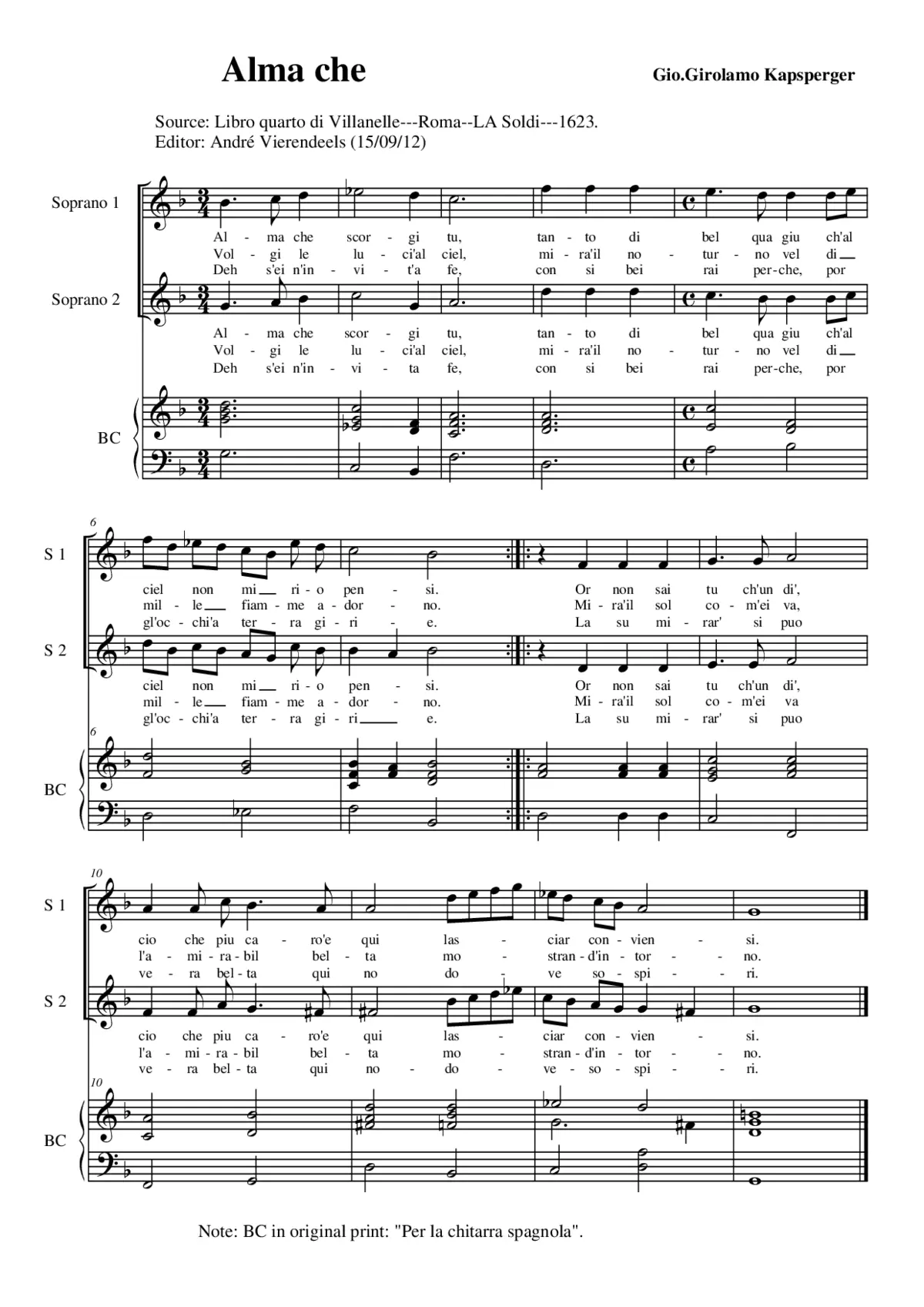 Alma che scorgi - Page 1