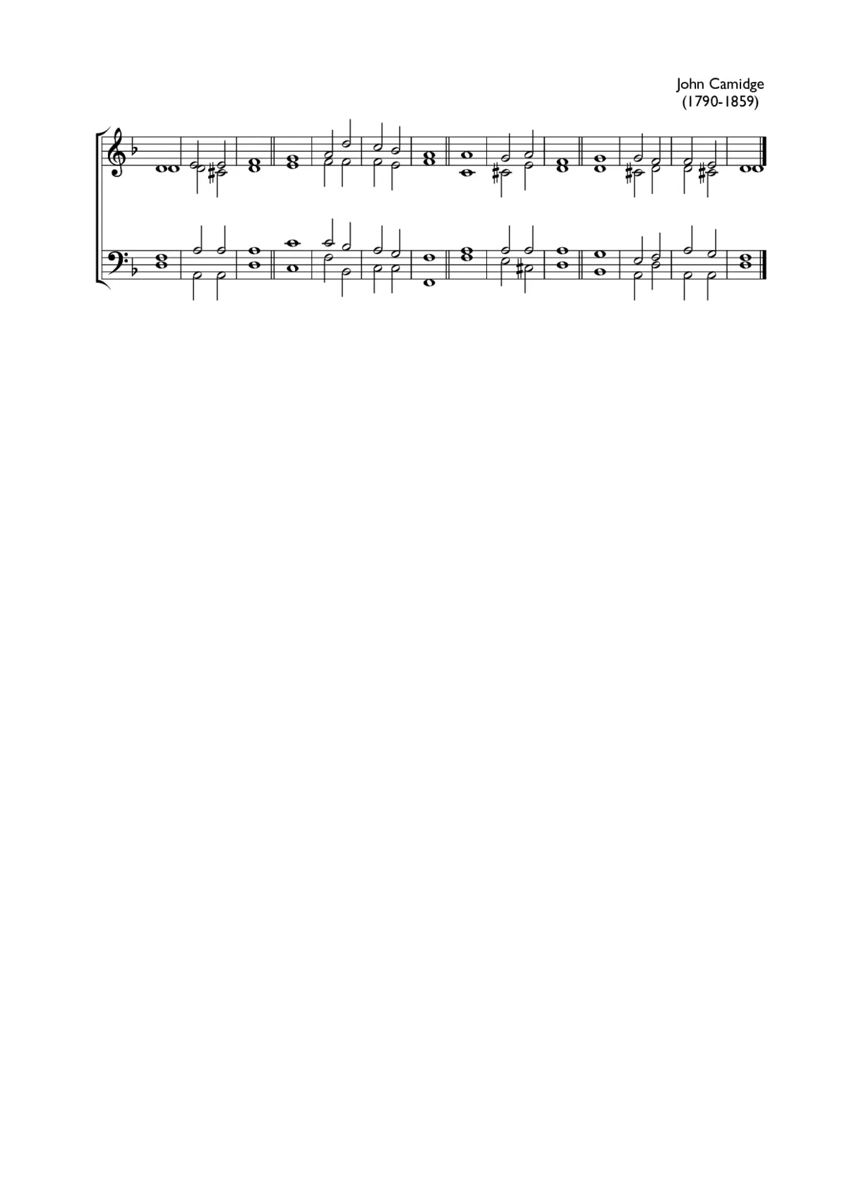 Double chant in E minor - Page 1