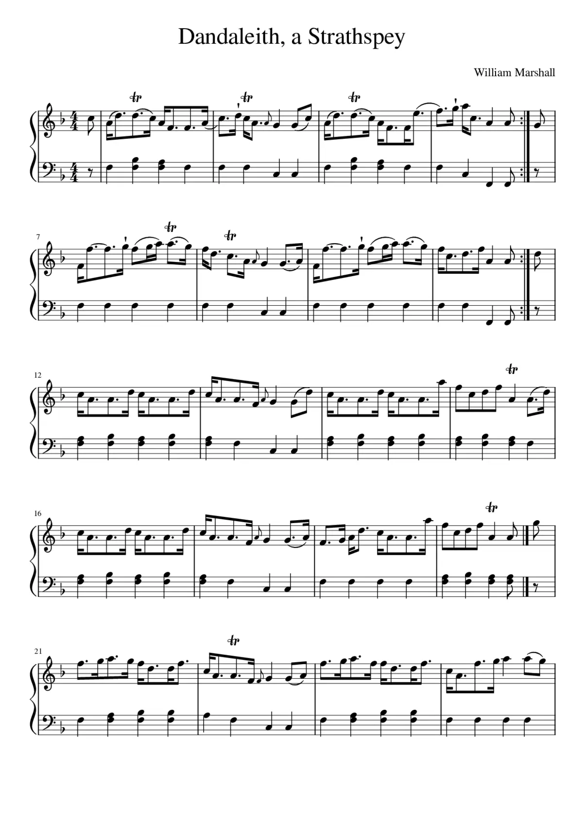 Dandaleith a Strathspey - Page 1