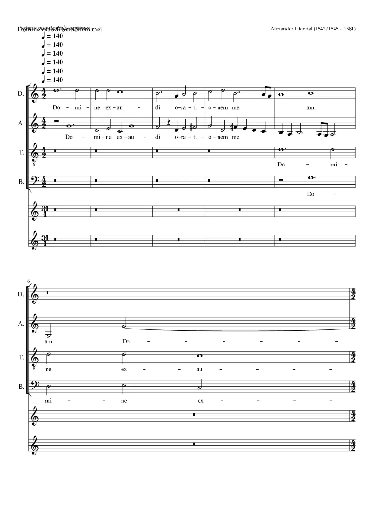 Domine exaudi orationem meam - Page 1