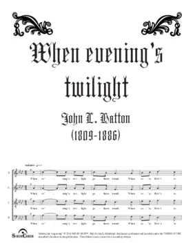 When evening's twilight