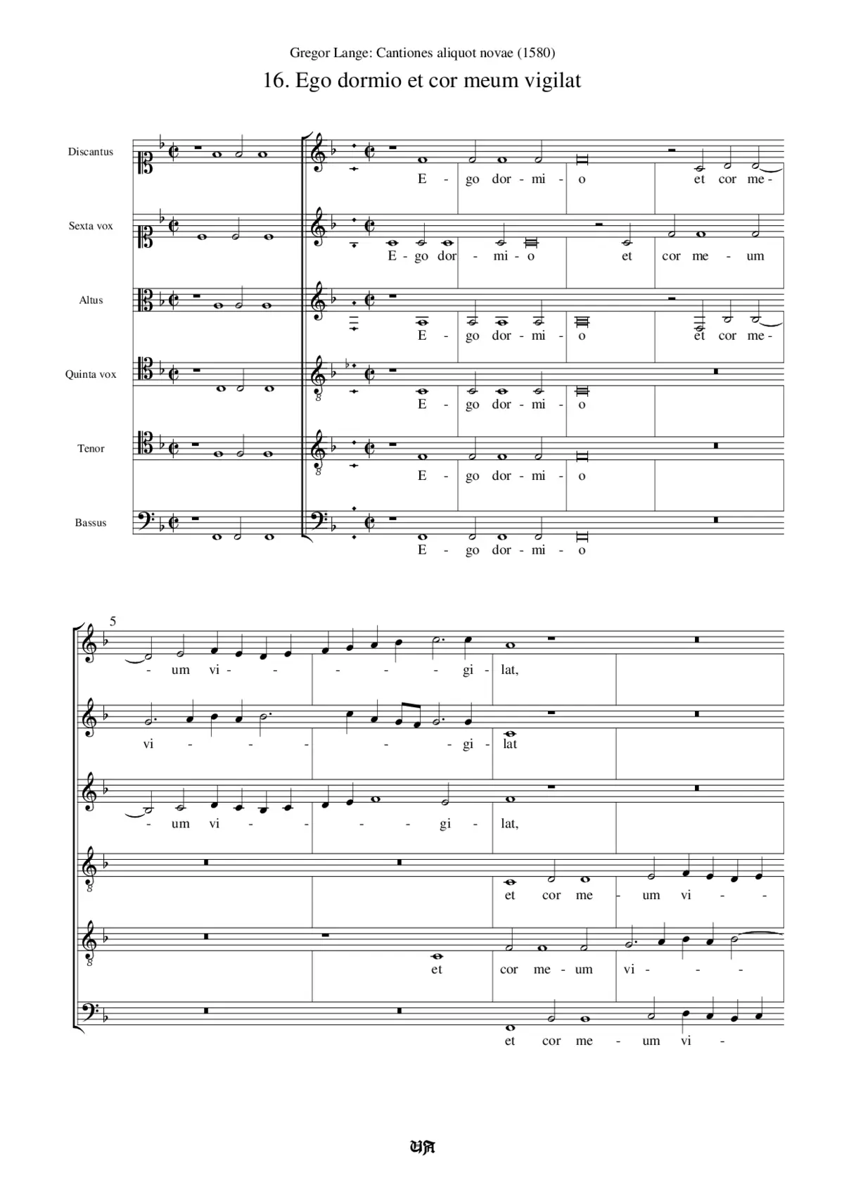 Ego dormio et cor meum vigilat - Page 1