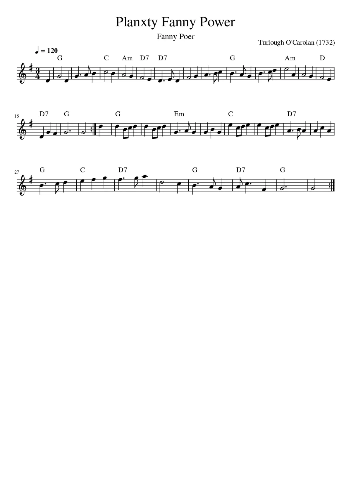 Planxty Fanny Power - Page 1