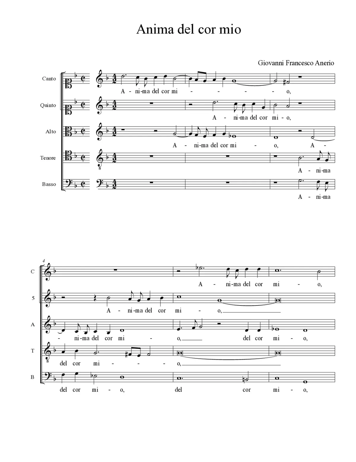Anima del cor mio - Page 1