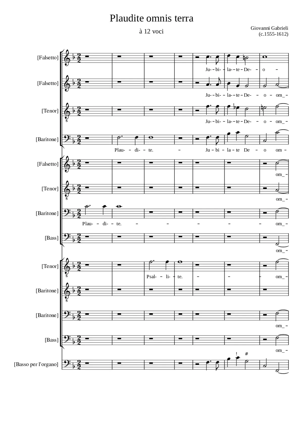 Plaudite omnis terra - Page 1