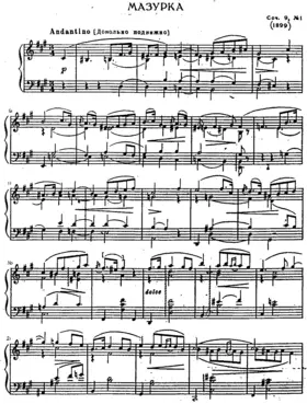 Mazurka No.1, Op.9