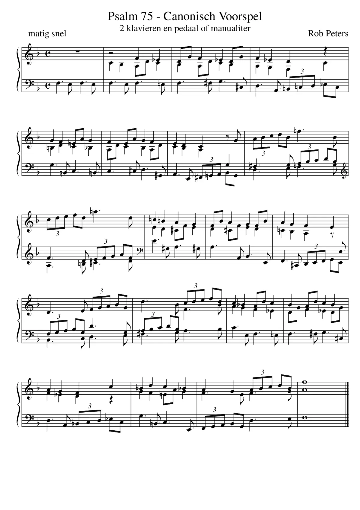 3 Psalms for Organ - Page 1