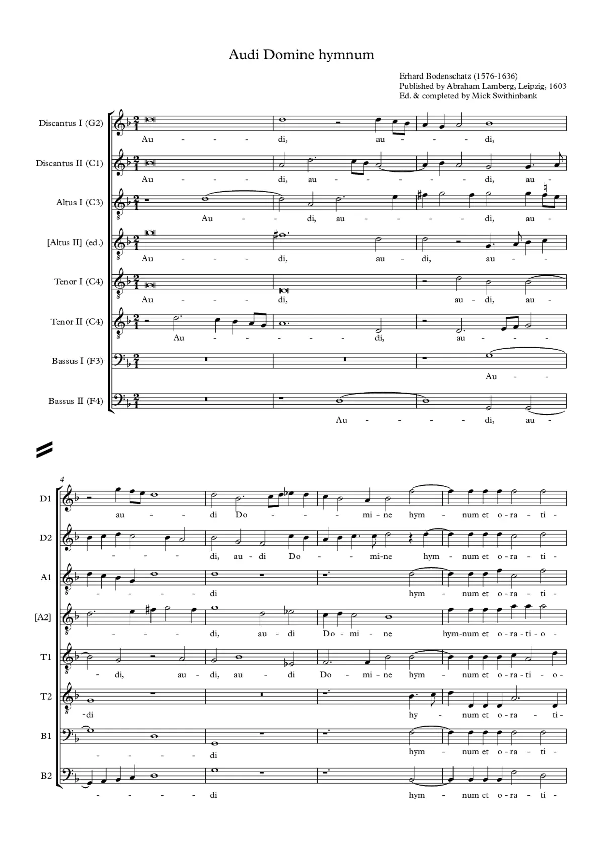 Audi Domine hymnum - Page 1