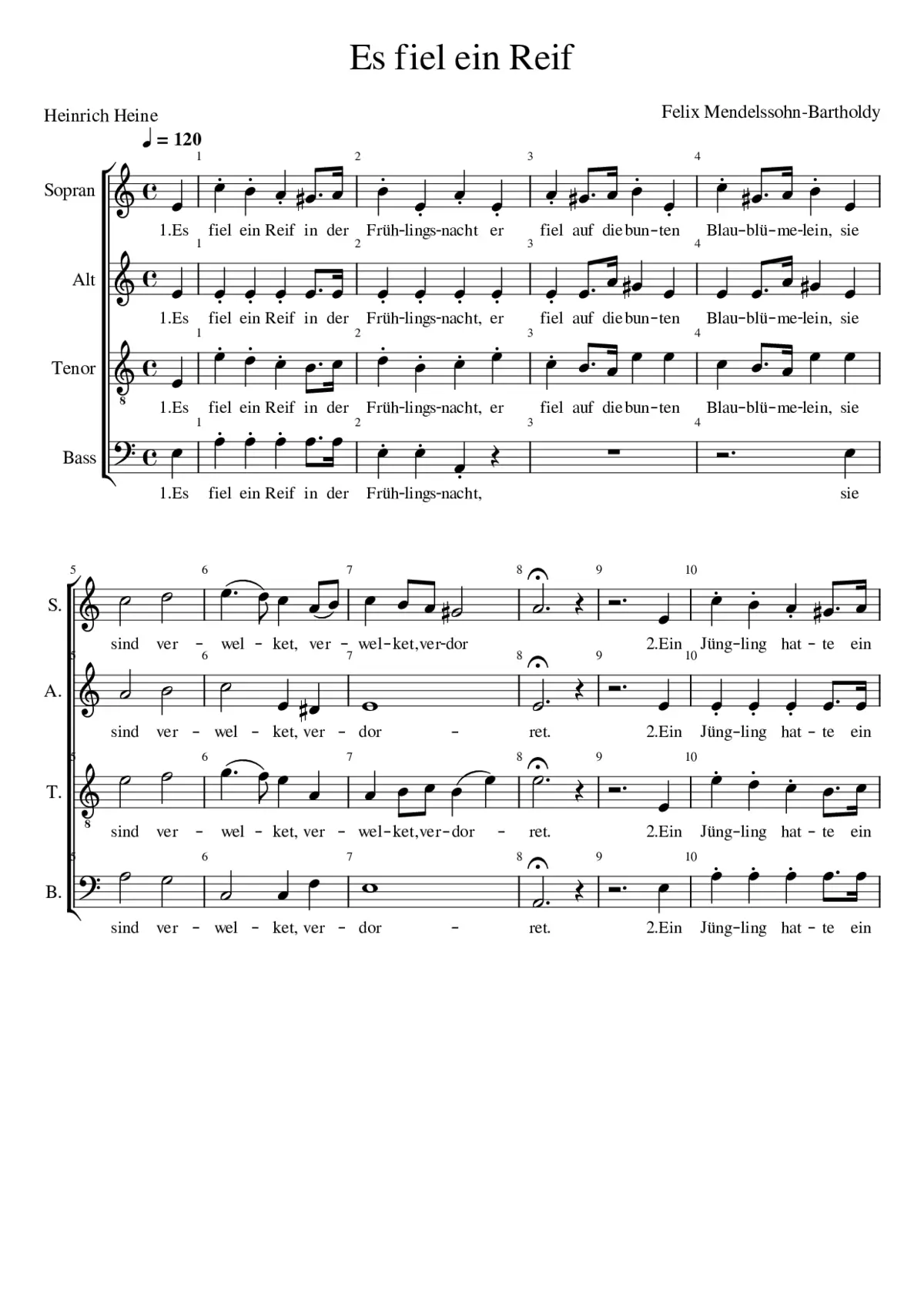 Es fiel ein Reif - Page 1