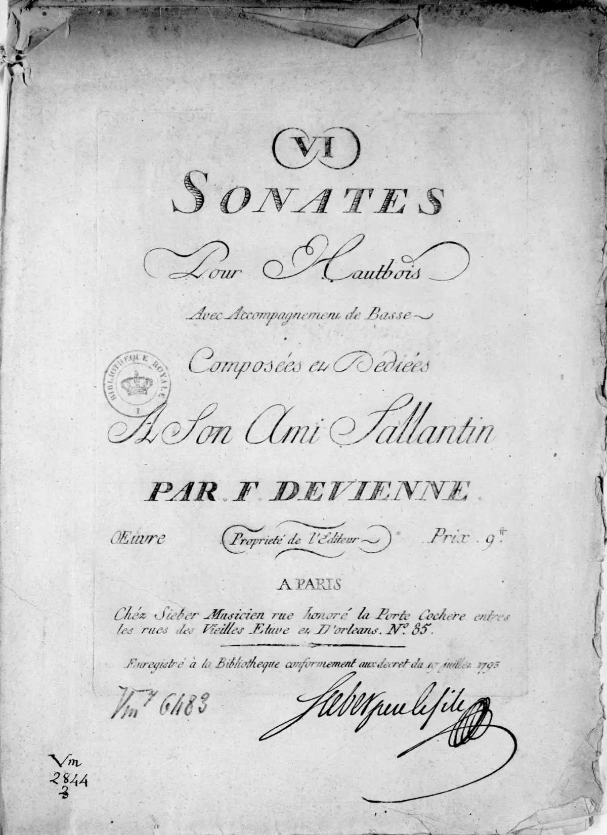 3 Sonatas for Oboe and Continuo - Page 1