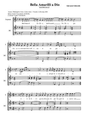Bella Amarilli a Dio