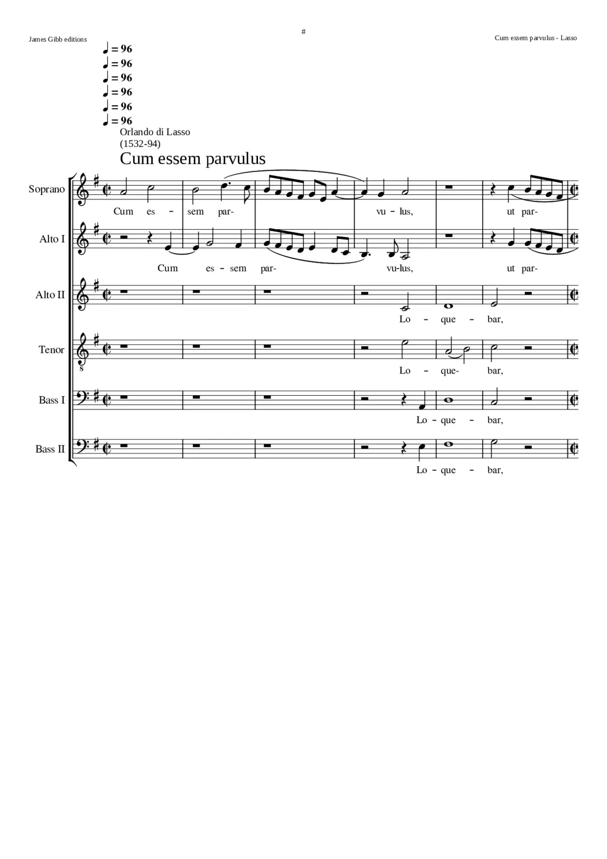 Cum essem parvulus (secunda pars Nunc cognosco) - Page 1