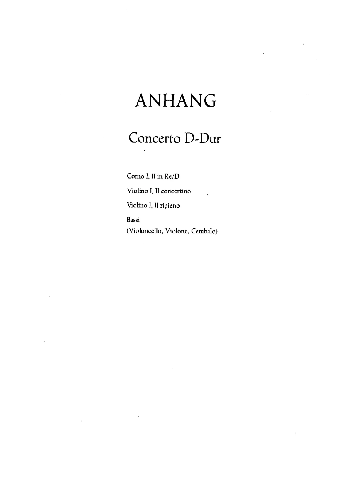 Concerto in D major - Page 1