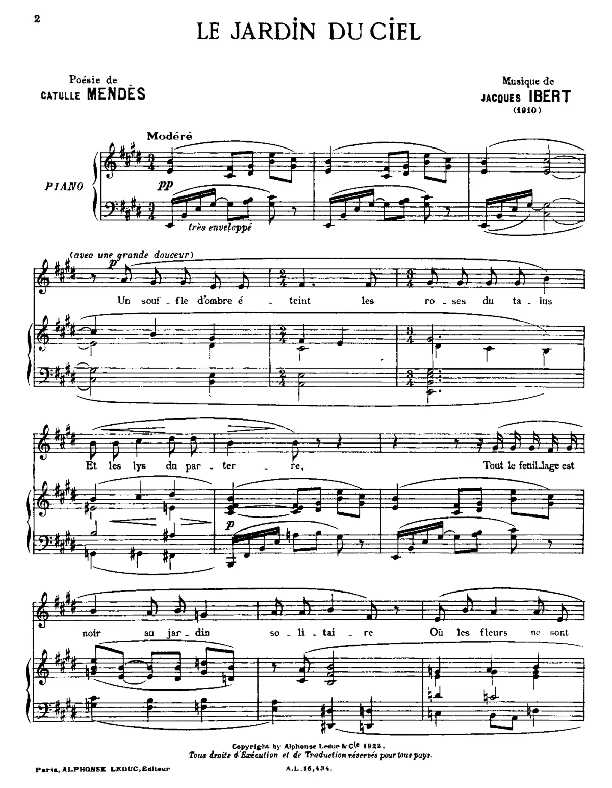 Deux mélodies - Page 1