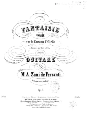 Fantaisie Variée sur la Romance d'Otello 'Assisa a pie d'un salice', Op.7