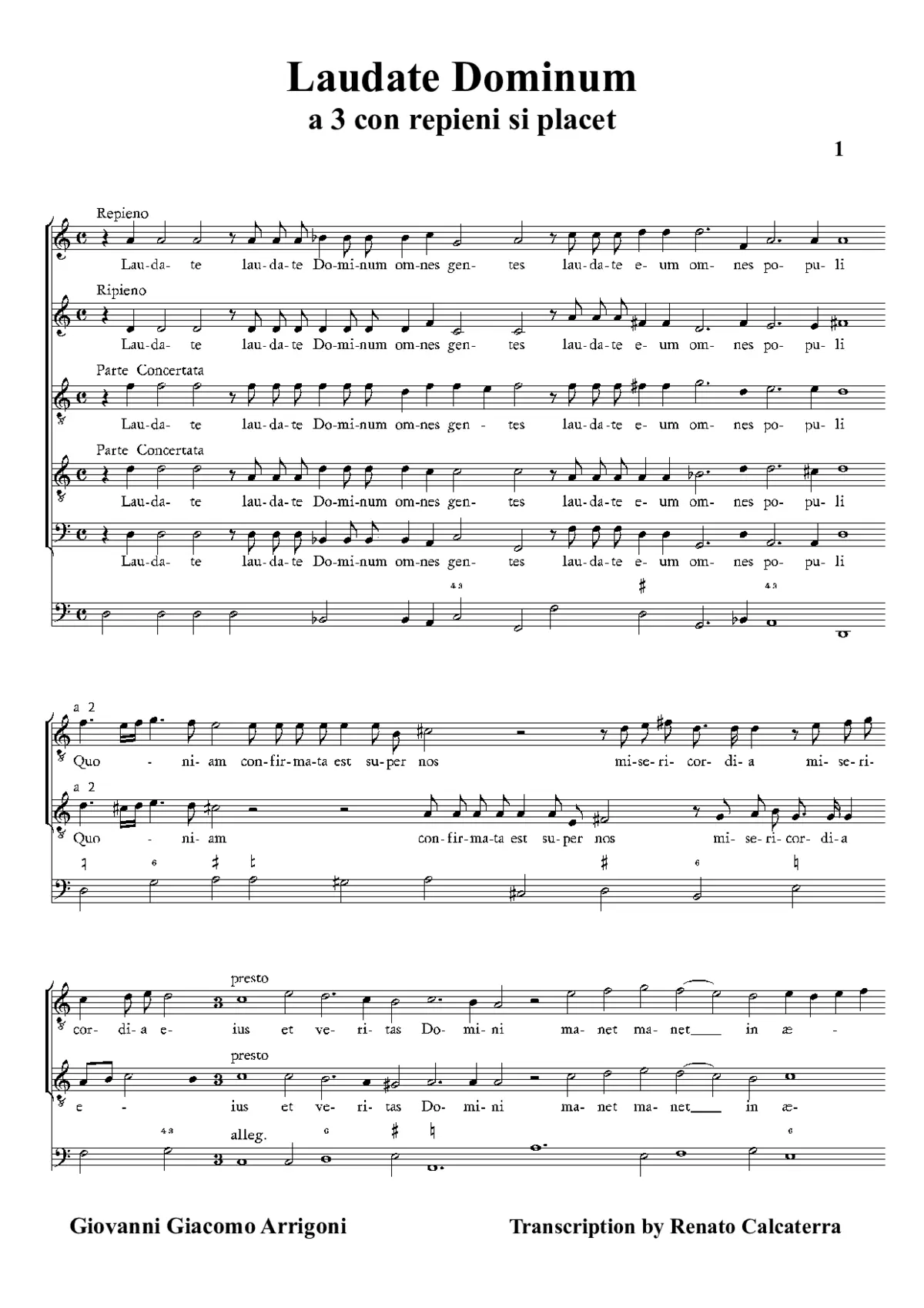 Laudate Dominum - Page 1