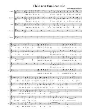 Ch'io non t'ami cor mio