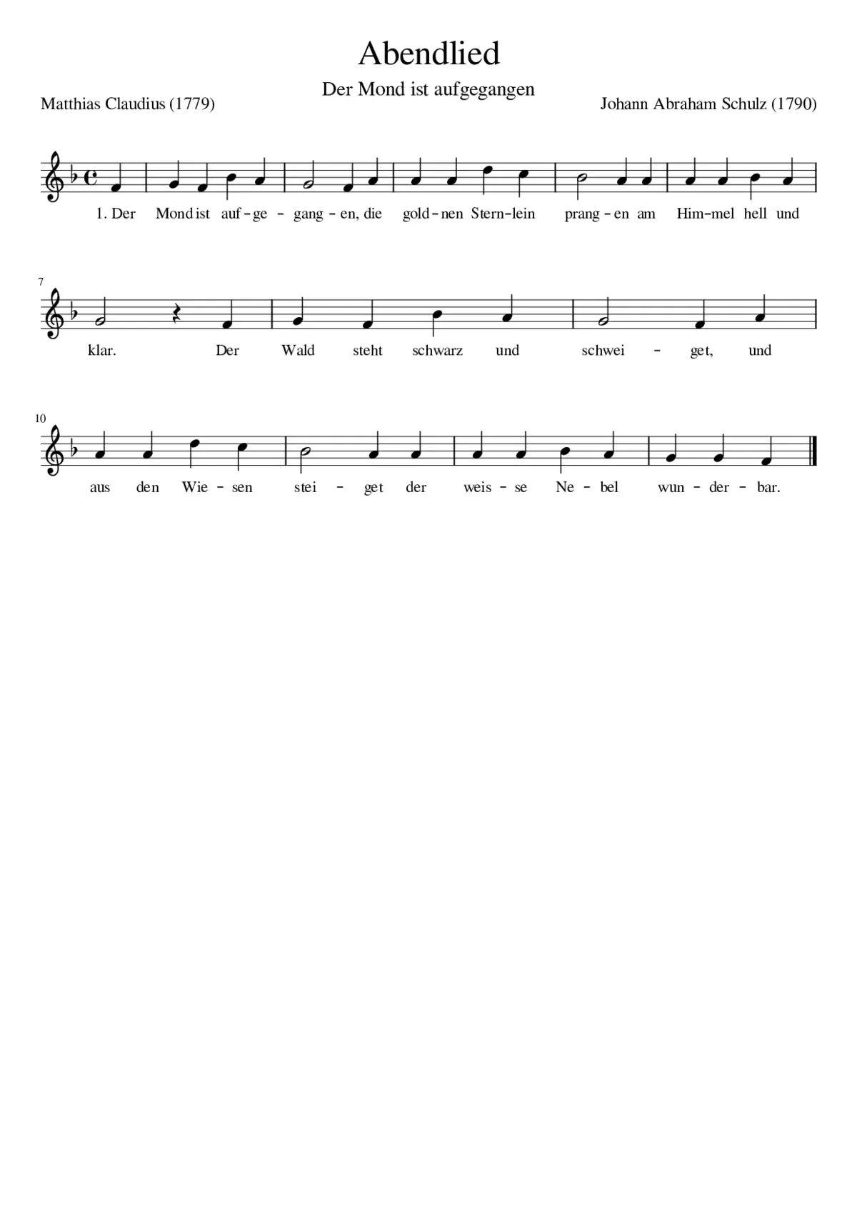 Abendlied - Page 1