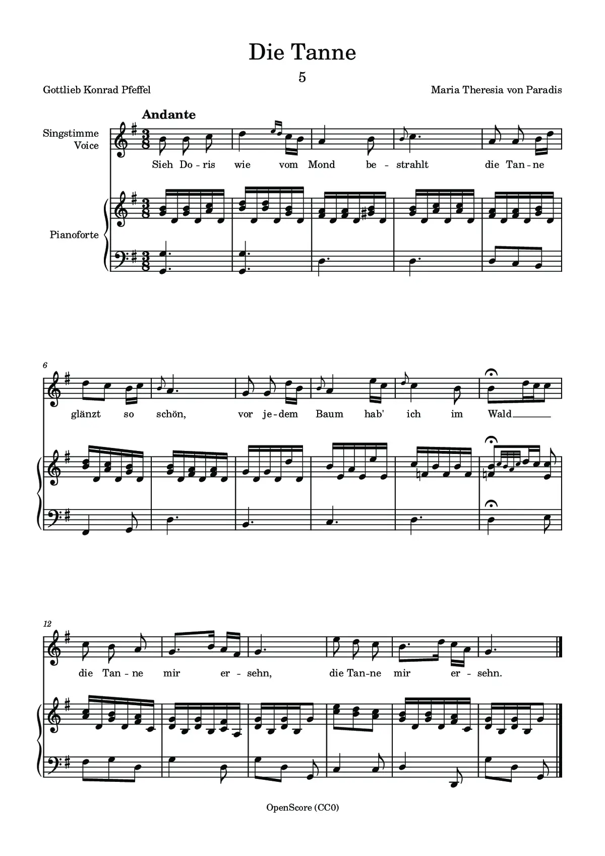 Die Tanne (Sieh Doris, wie vom Mond bestrahlt ) - Page 1