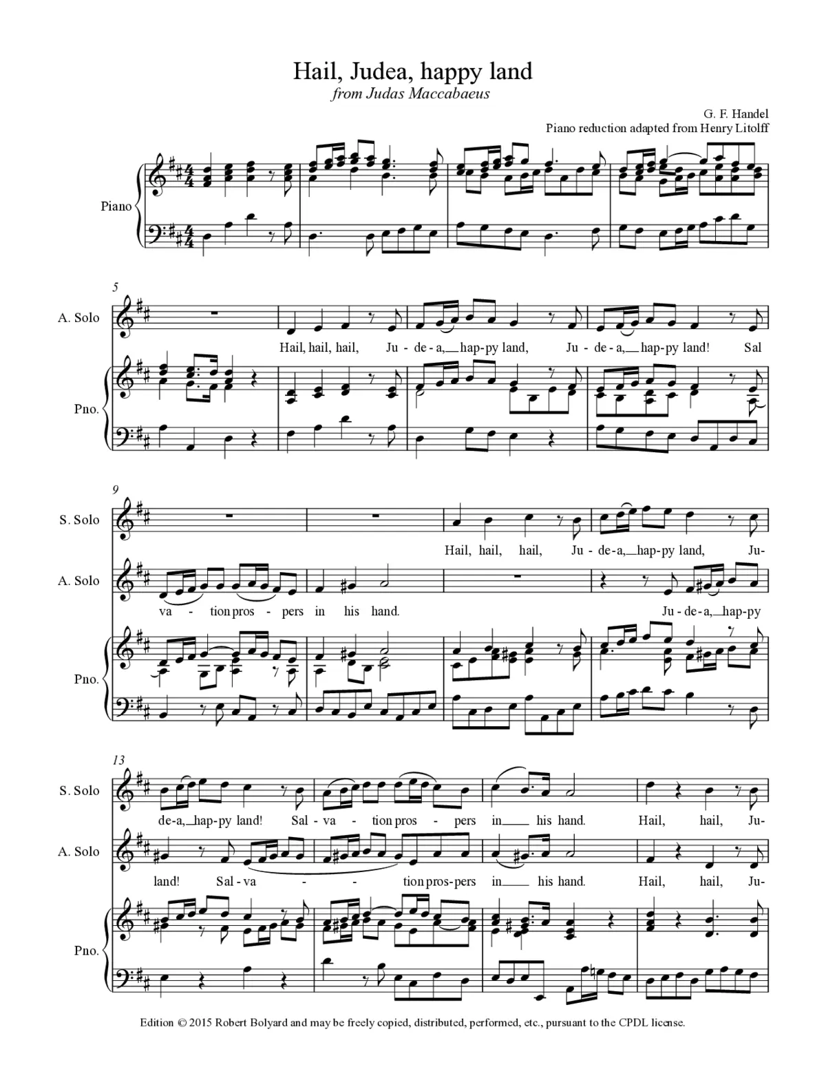 Judas Maccabaeus, HWV 63 - Page 1