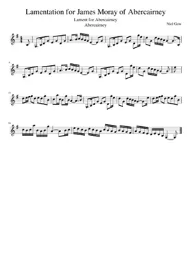 Lamentation for James Moray of Abercairney