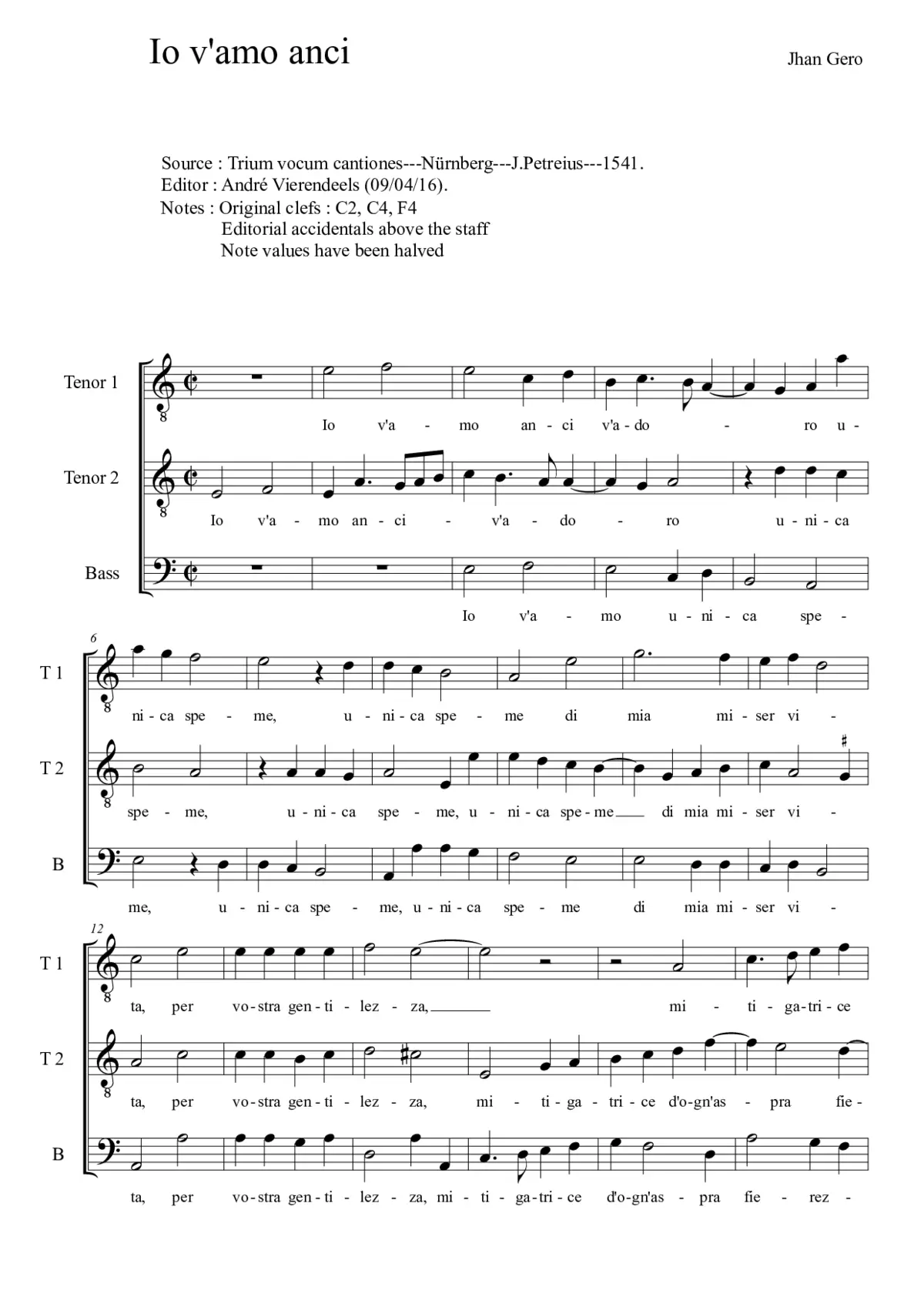 Io v'amo anci v'adoro - Page 1