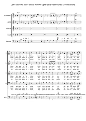 Come sound his praise abroad