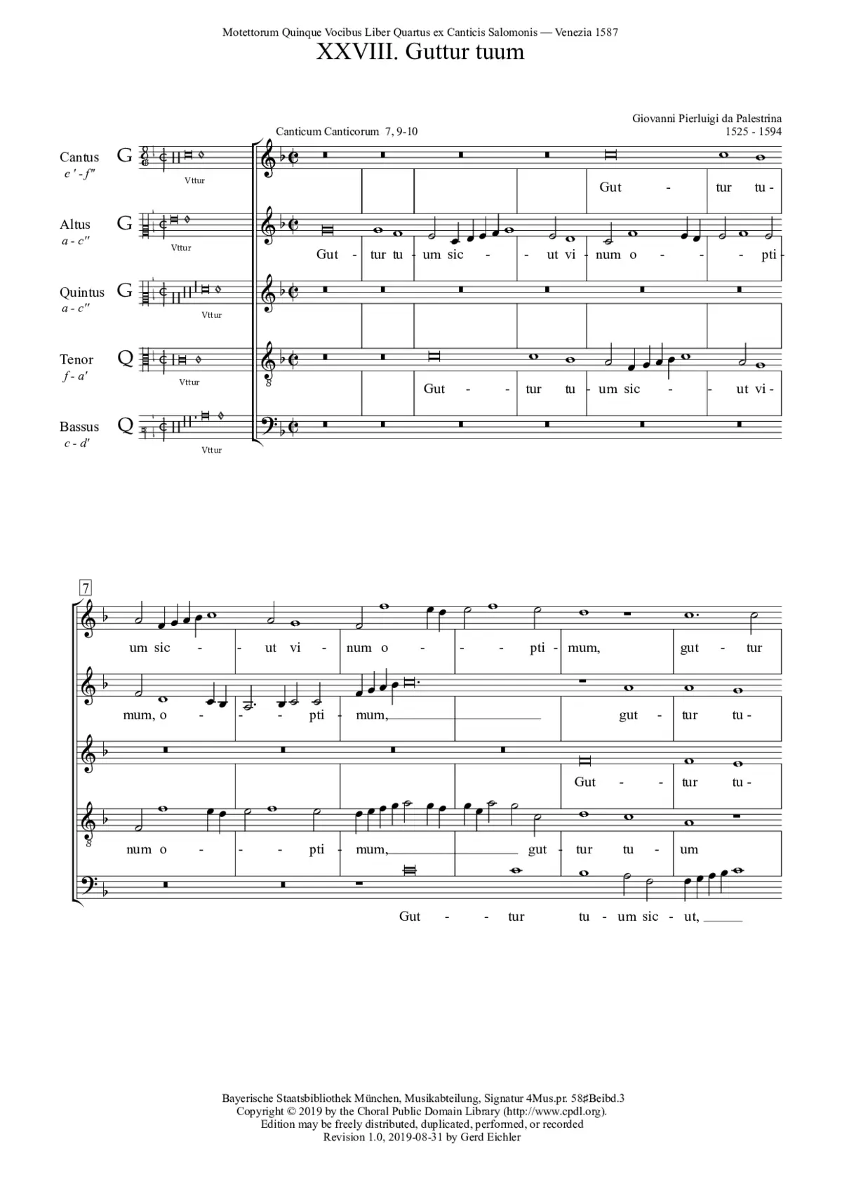 Guttur tuum sicut - Page 1