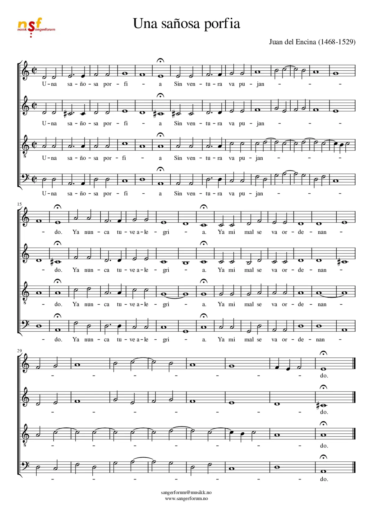 Una sañosa porfía - Page 1