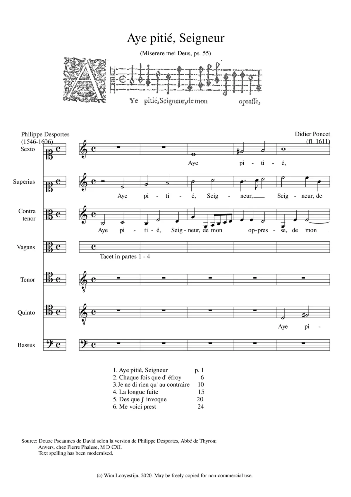 Ay pitie, o Seigneur - Page 1