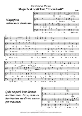 Magnificat Sexti Toni 'Et exultavit'