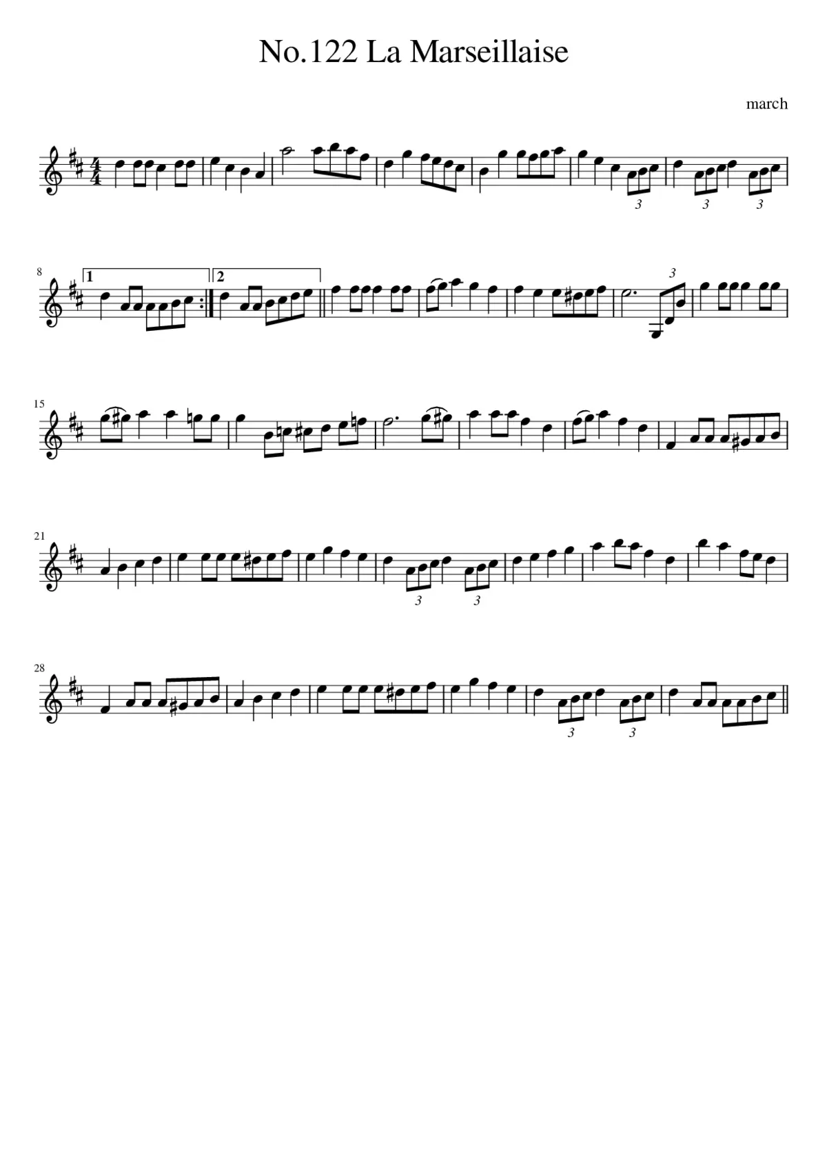 No.122 La Marseillaise - Page 1