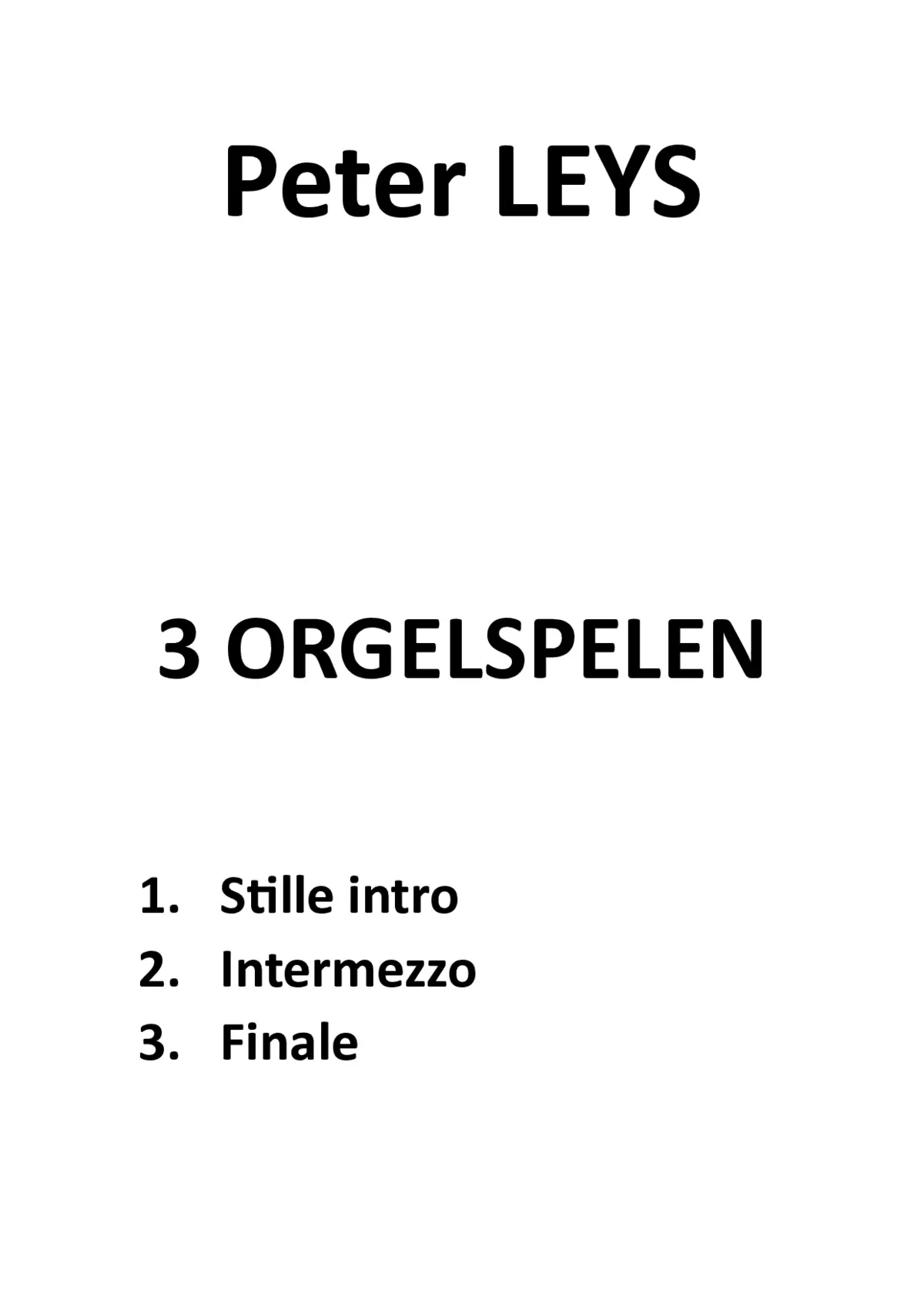 3 Orgelspelen - Page 1