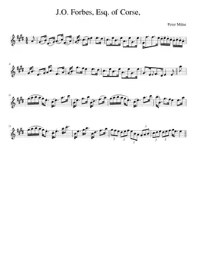 J.O. Forbes Esq. of Corse