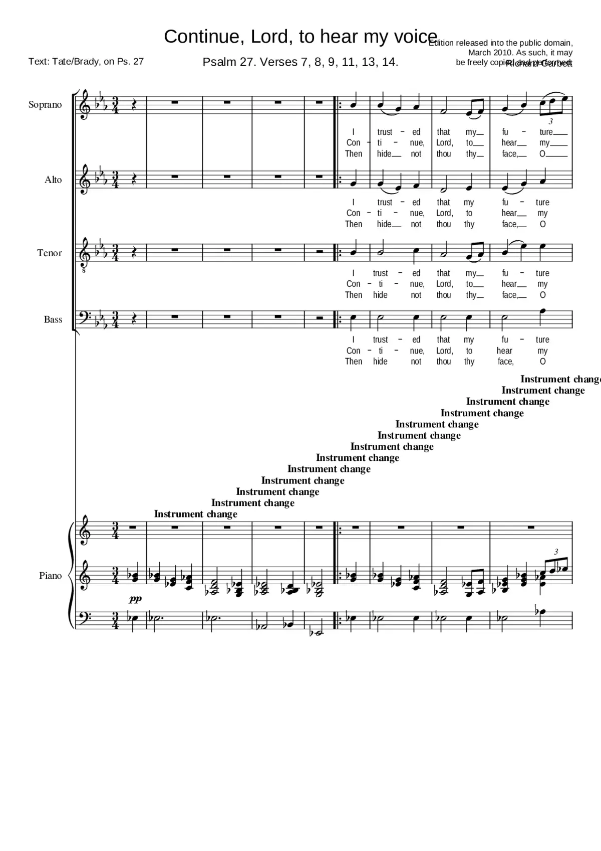Continue Lord to hear my voice - Page 1