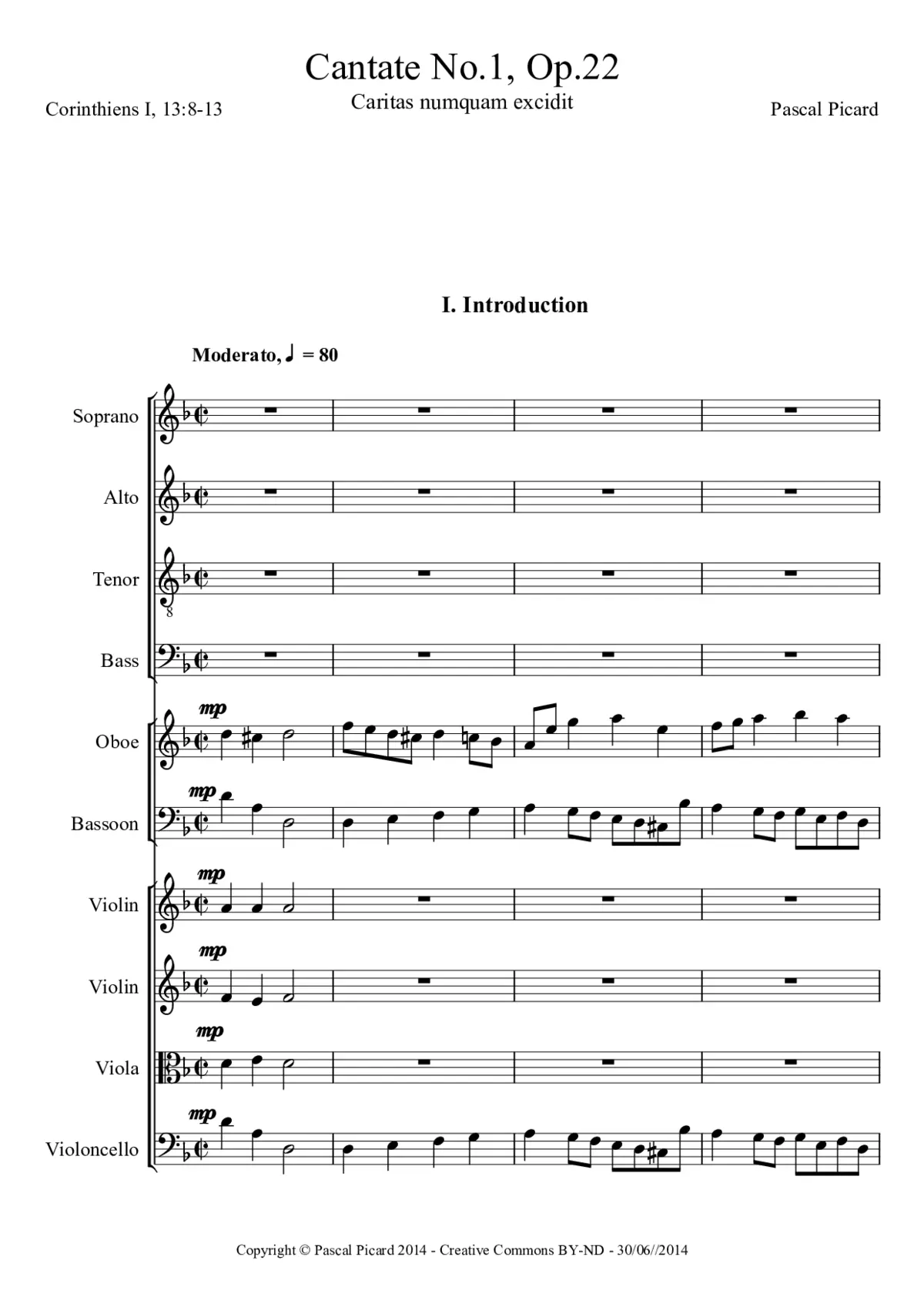 Caritas numquam excidit, Op. 22 - Page 1