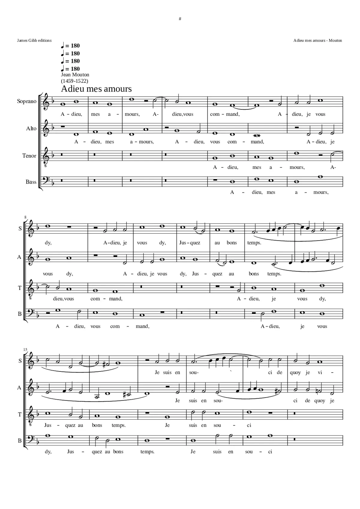 Adieu mes amours - Page 1