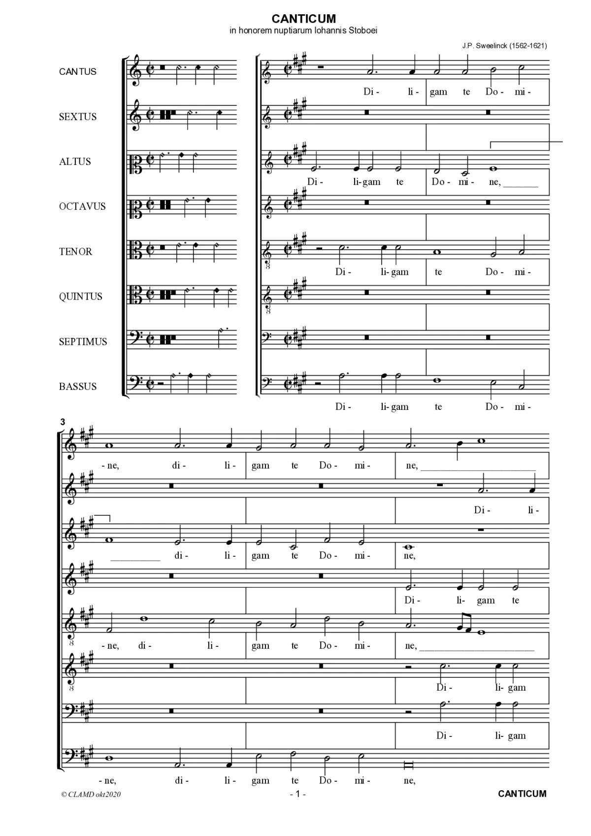 Diligam te, Domine a 8 - Page 1