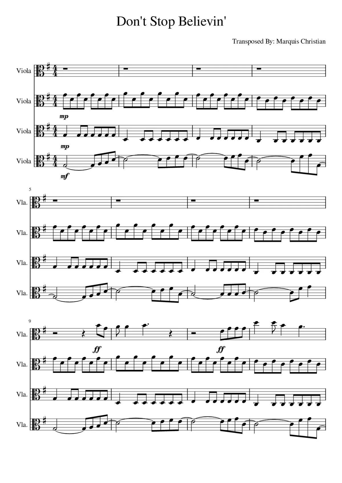 Don't Stop Believin' - Page 1