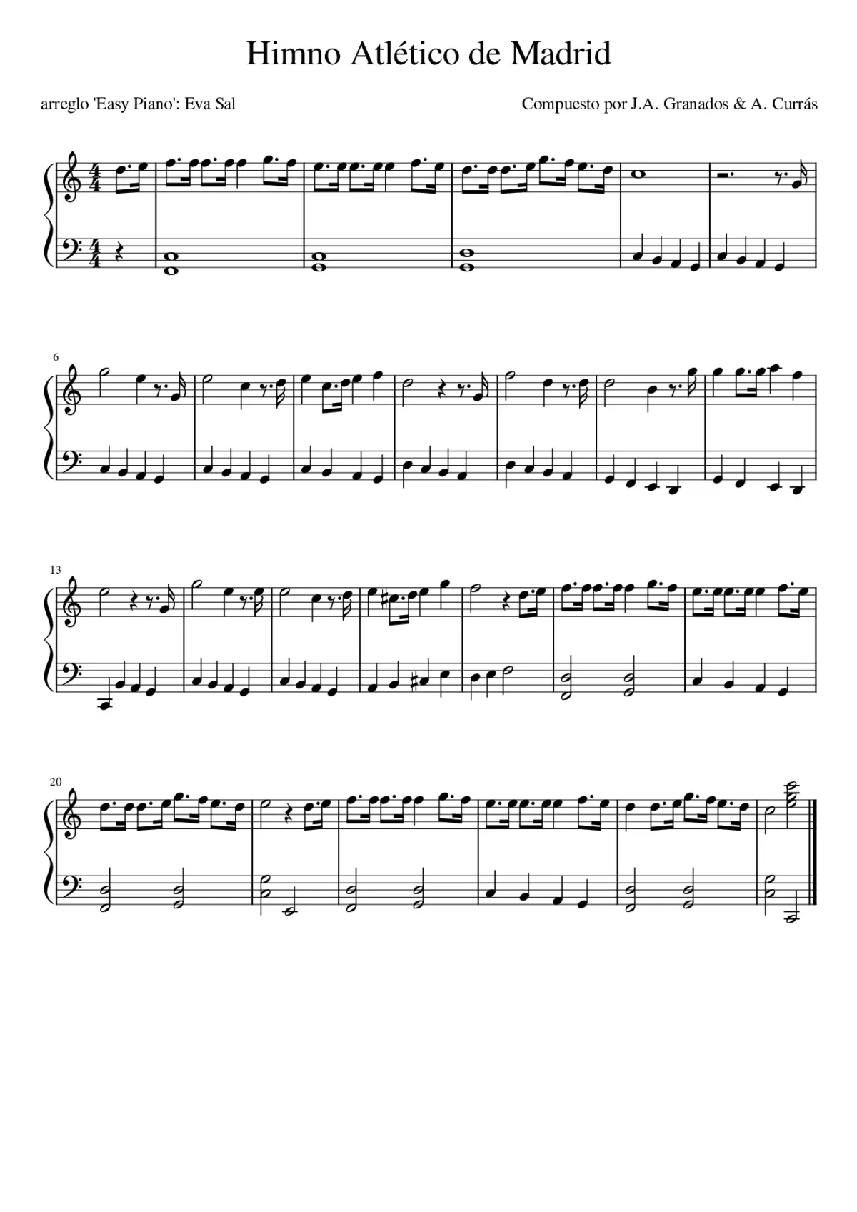 Himno del atlético de Madrid - Page 1