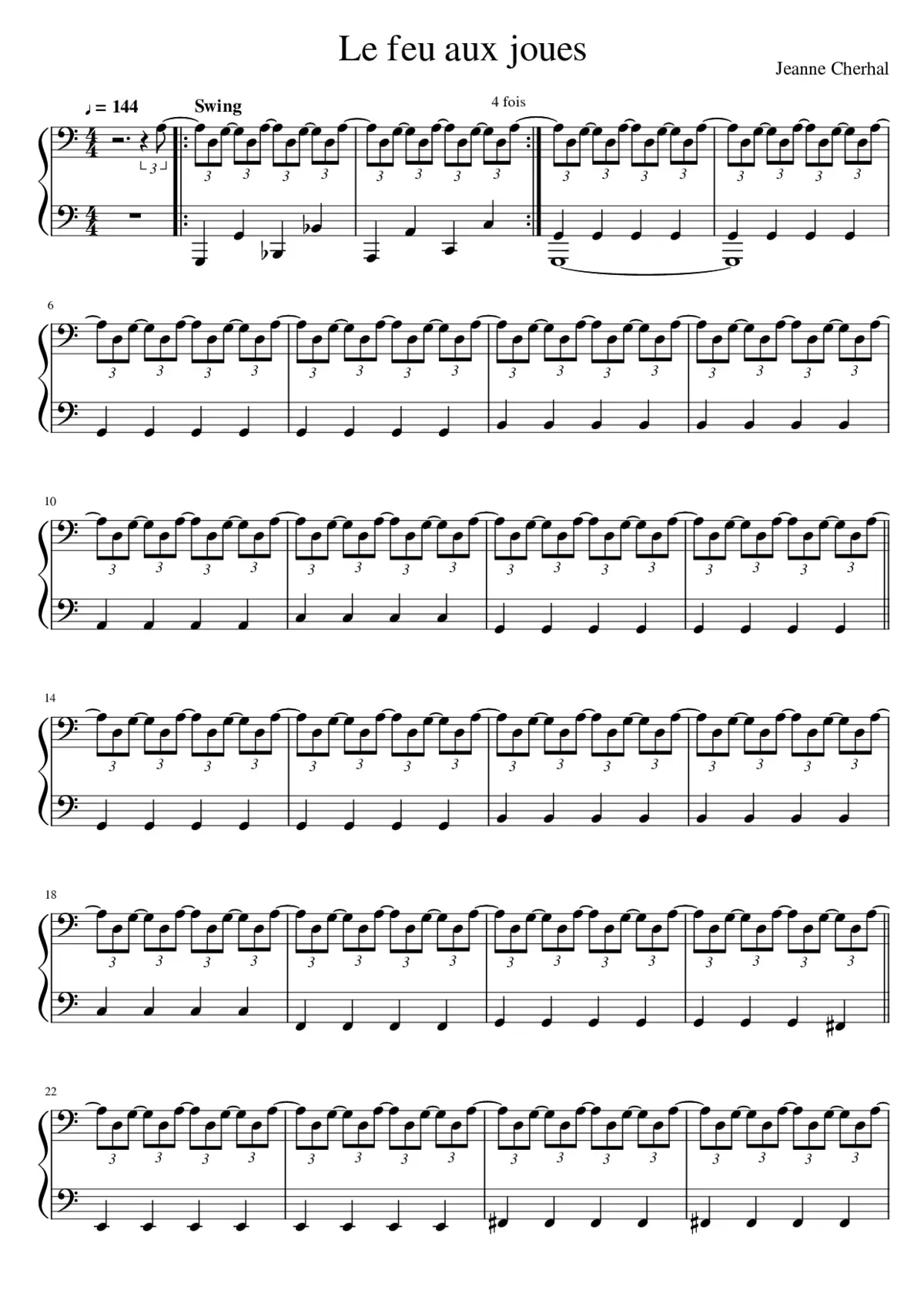 Le feu aux Joues - Page 1