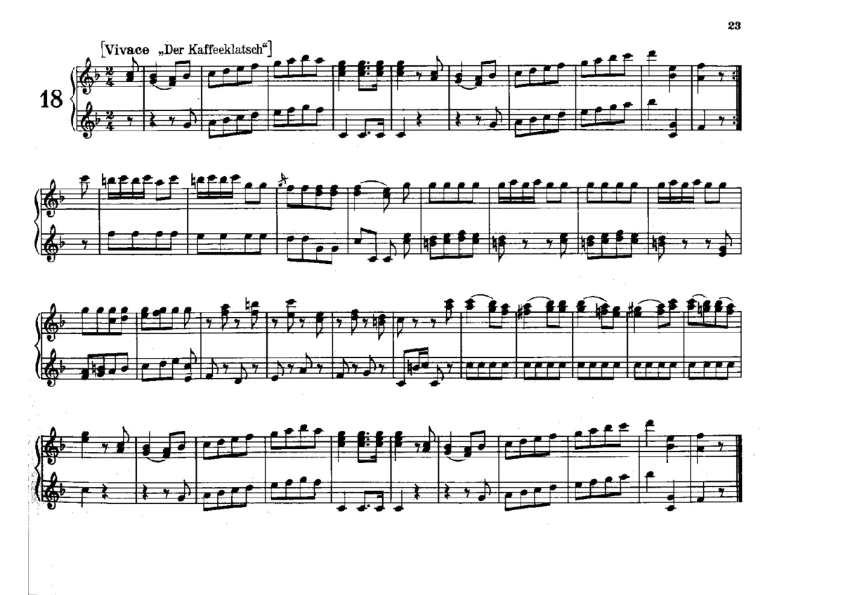 Flötenuhr in F major - Page 1