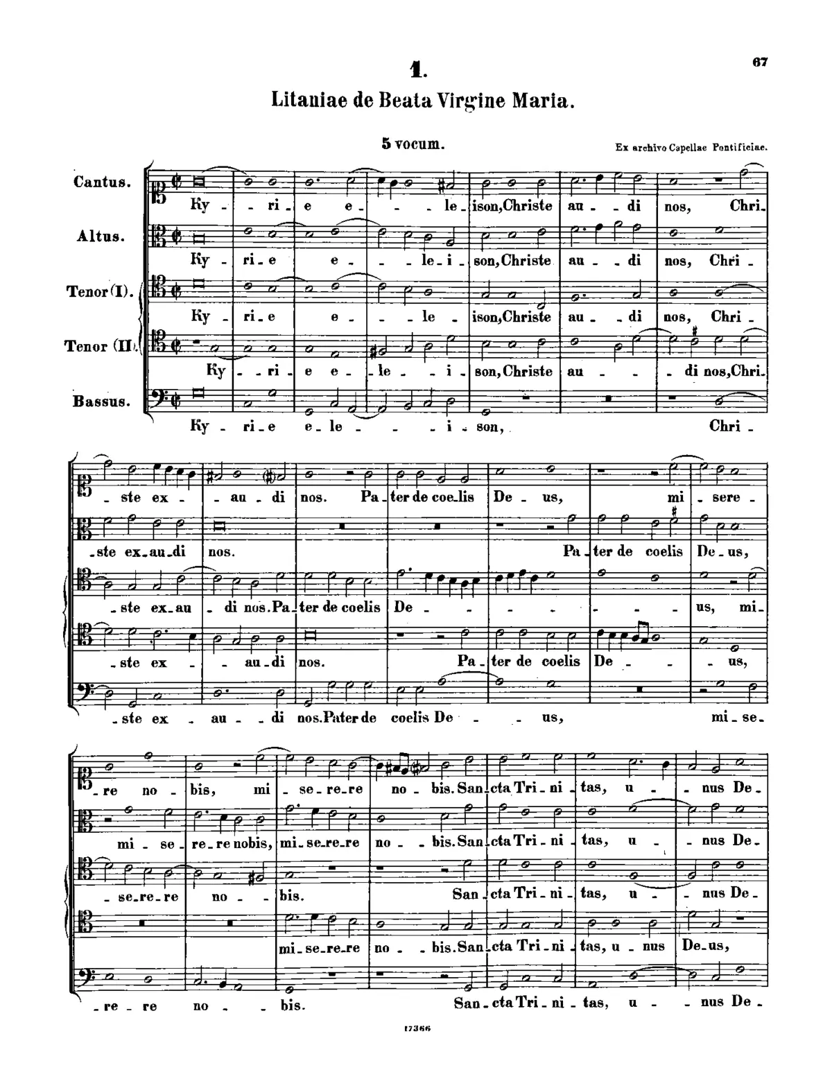 Litaniae Beatae Mariae Virginis - Page 1
