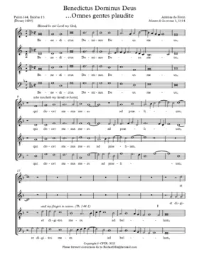 Benedictus Dominus Deus - Omnes gentes