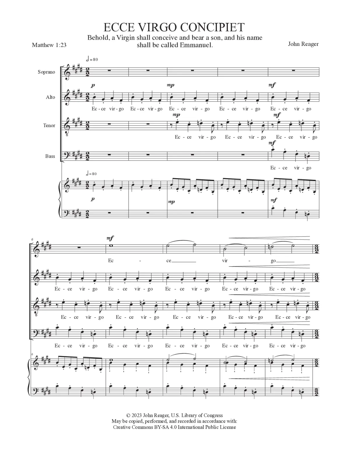 Ecce virgo concipiet - Page 1