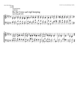 By the Cross sad vigil keeping