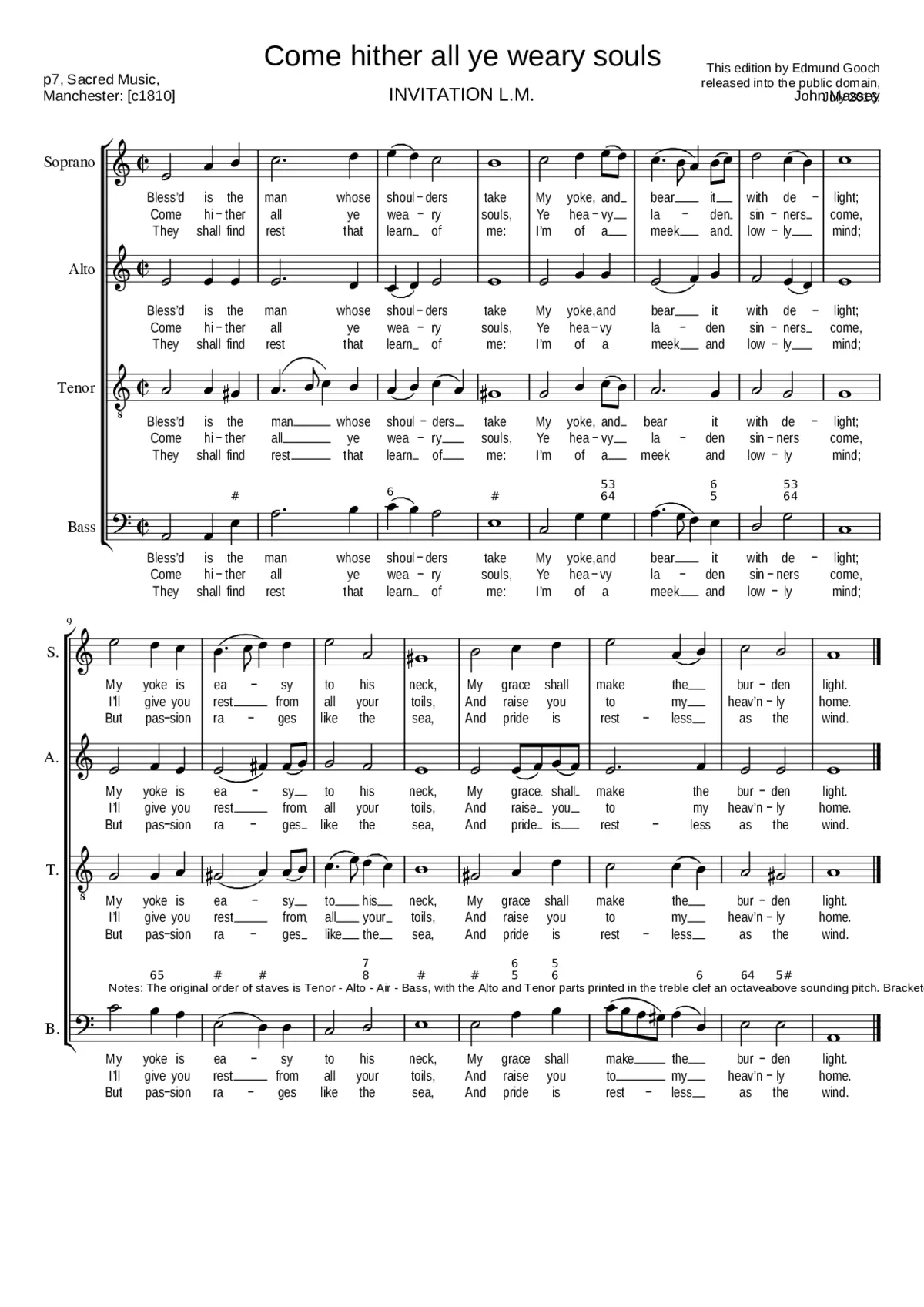 Come hither all ye weary souls - Page 1