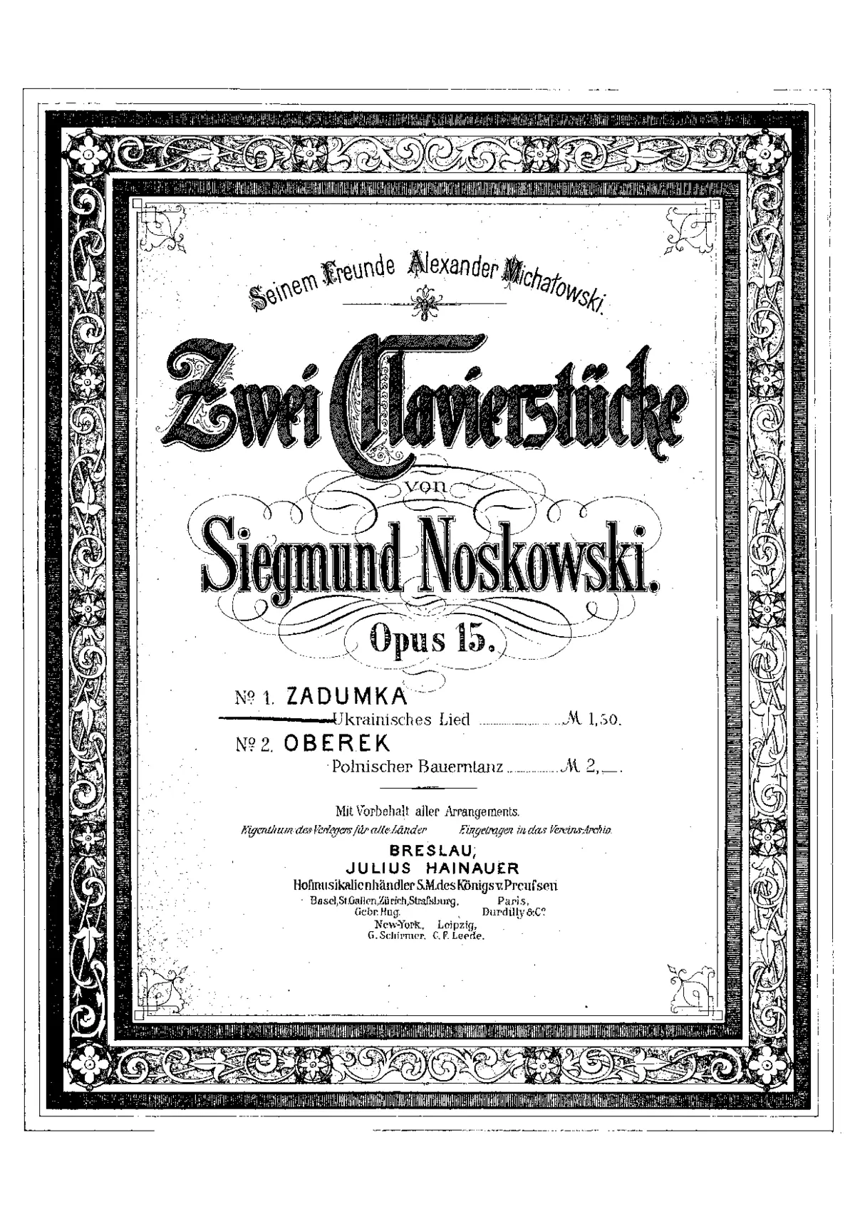 2 Klavierstücke - Page 1